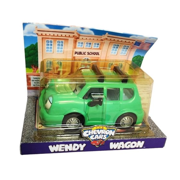 Vintage Chevron Cars Wendy Wagon Collectible Toy - Classic Gift Car Moving Eyes - Picture 1 of 15